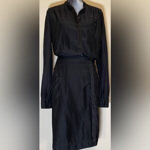 Diesel Black Gold Long Sleeve Button Down Cotton Dress Sz L